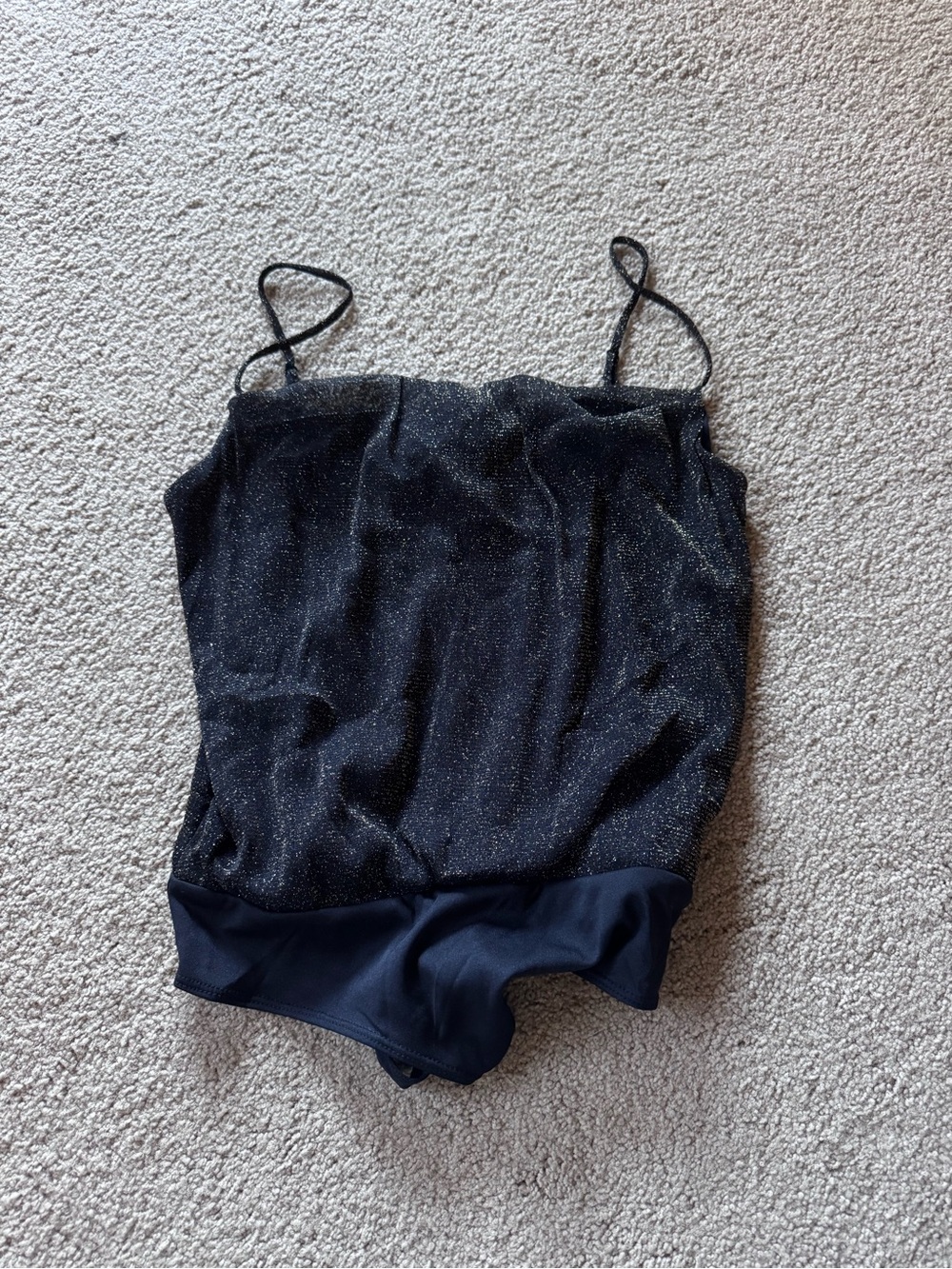 Sparkle Black Sheer Camisole Bodysuit- Never Worn